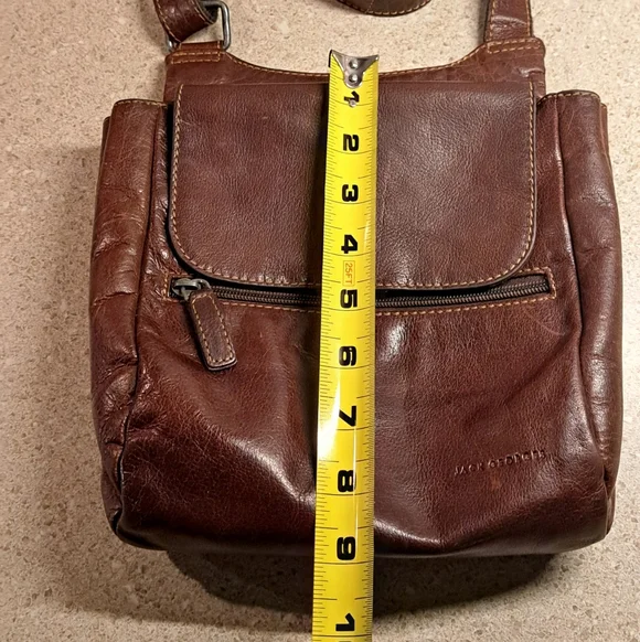 Jack George Leather Crossbody Bag - Picture 3 of 14